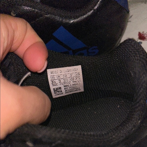 Adidas Black and Blue Soccer Cleats - Picture 4 of 5